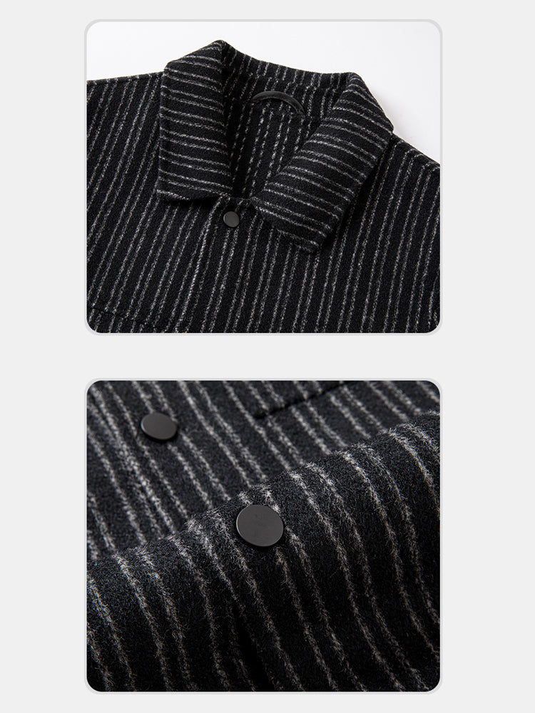 Modern Black Wool Jacket