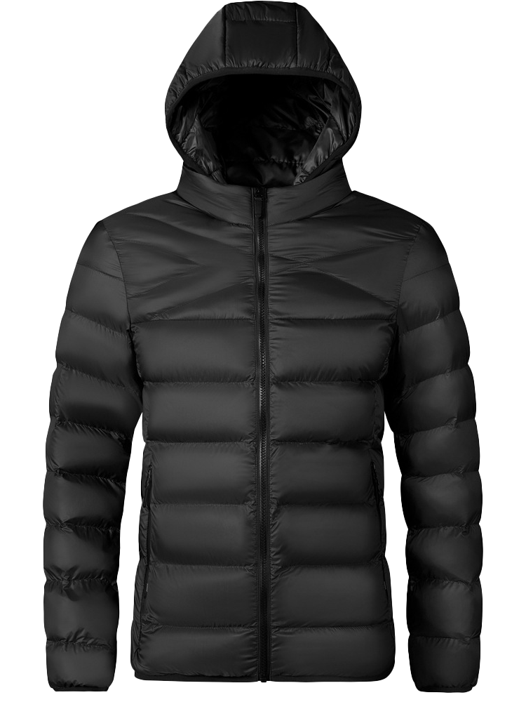 Padded hood warm jacket